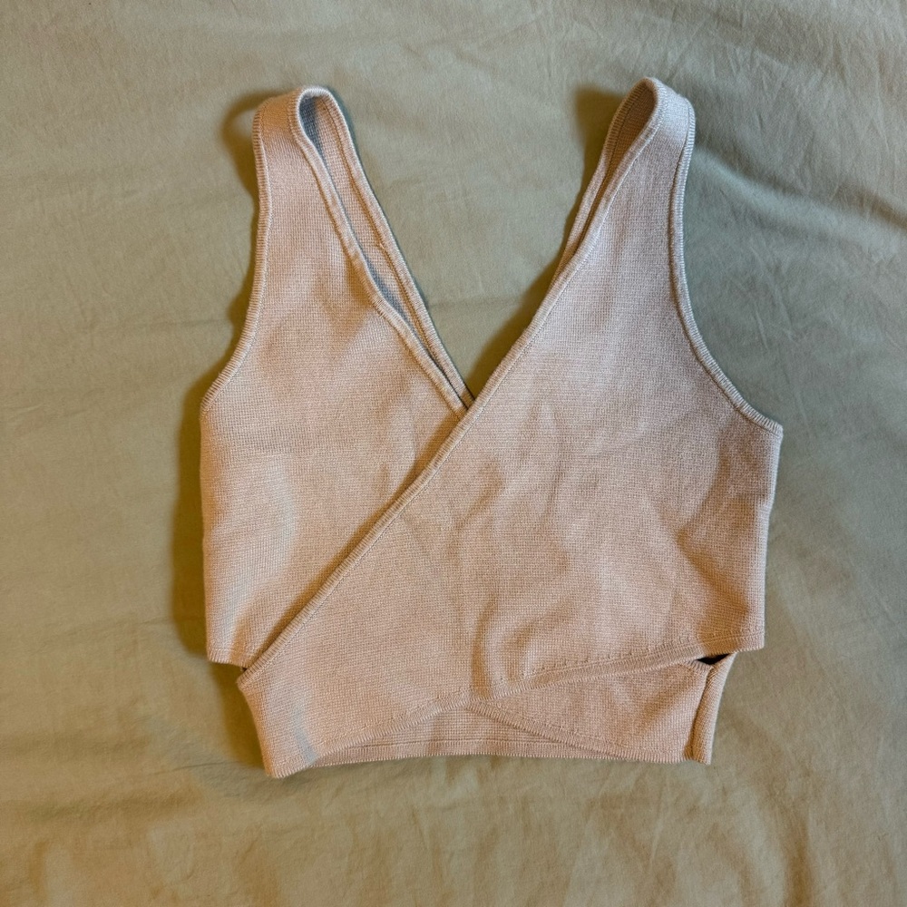 tan wrap tank top